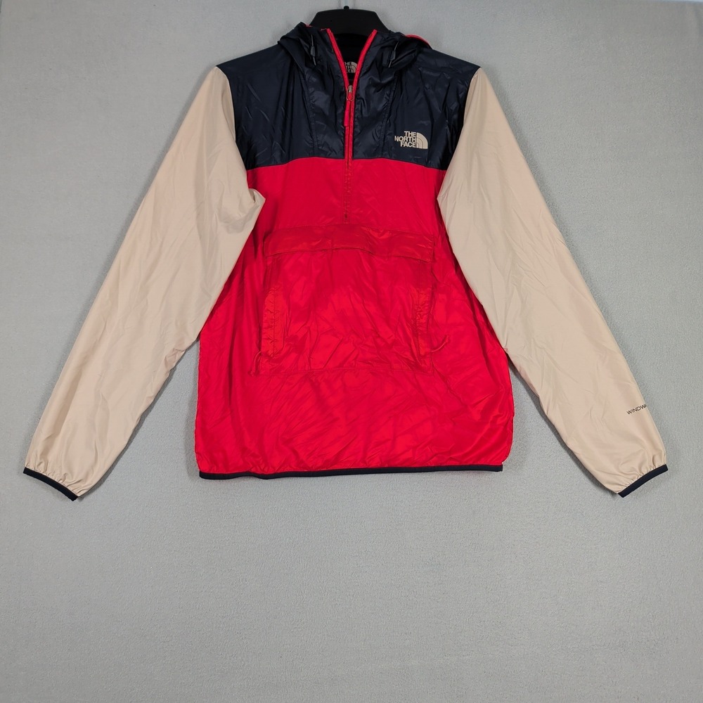 The North Face Jacket Mens Small Red Windwall Pullover Anorak Windbreaker